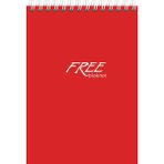 keskin color bloknot (not defteri) spiralli free office a4 80 yaprak çizgisiz 145003-99 (6 lı paket) - Karışık