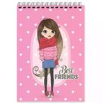 Keskin Color Bloknot Spiralli Best Friends A7 42 Yp Kareli 140101-99