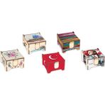 Keskin Color Çiçek Ahşap Küp Blok