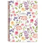 Keskin Color Çiçek Spiralli Beyaz Karton Kapak 80 Yaprak A4 Kareli Defter