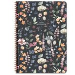 Keskin Color Çiçek Spiralli Siyah Karton Kapak 80 Yaprak A4 Çizgili Defter