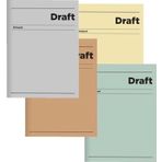 Keskin Color Ciltli Kapak Draft Defter 14X20Cm 120 Yaprak Kareli 410532-99 (Karışık Renk 1 Adet)