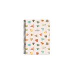 Keskin Color Çizgili 16x22 cm 80 Yaprak Karton Kapak Telli Defter 60 gr Beyaz Sayfa Coffee