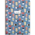 Keskin Color Coffee Spiralli Mavi Karton Kapak 100 Yaprak A4 Kareli Defter