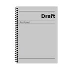 Keskin Color Draft Gri Sert Kapak 80 Yaprak 17x24 cm Kareli Spiralli Defter