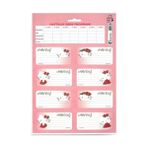 Keskin Color Hello Kitty Okul Etiketi 3 Sayfa 24 Etiket - 2 Paket - Karışık Çok Renkli