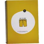 Keskin Color Hisli Şeyler 18,5*25 80 Yaprak Spiralli Kareli Karton Kapak Hafif Kağıt Stickerli - Sarı Defter