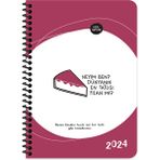 Keskin Color Hisli Şeyler Haftalık Ajanda 2024 13x19,5 cm Mor Renkli Tasarım