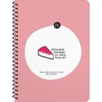 Keskin Color Hisli Şeyler Spiralli Neyim Ben Dünyanın En Tatlısı Filan Mı Karton Kapak 80 Yaprak 16,5x22,5 cm Kareli Defter