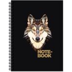 Keskin Color Jungle Spiralli Kurt 100 Yaprak Kareli Sert Kapak 17 x 24 cm Defter