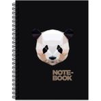 Keskin Color Jungle Spiralli Panda 100 Yaprak Çizgili Sert Kapak 17 x 24 cm Defter