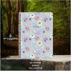 Keskin Color Kareli 16X22 cm 80 Yaprak Karton Kapak Telli Defter Beyaz Sayfalı - --