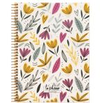 Keskin Color Kareli La Plume Flowers 17 x 22 cm Pembe Defter