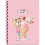 Keskin Color Keskin 16,5*22,5 Kareli Spiralli Sert Kapak Ayıcık Defter - Pembe - 1 Adet - --