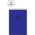 Keskin Color Keskin Bloknot Free A4 Pp Kapak Spiralli 100 Yaprak çizgili 12 Adet