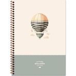 Keskin Color La Plume Balloon 20x28 cm Mavi Çizgili Spiralli Sert Kapak Defter