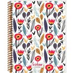 Keskin Color La Plume Flowers 17x22 cm 80 Yaprak Çizgili Plastik Kapak Hafif Kağıt 3'lü Spiralli Defter