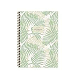 Keskin Color La Plume Spiralli Leaves Yeşil Karton Kapak 80 Yaprak A4 Kareli Defter