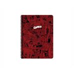 Keskin Color Marvel Spiralli Bordo Sert Kapak 100 Yaprak 17x24 cm Çizgili Defter