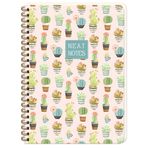 Keskin Color Neat Notes Cactus Love Pembe 20x28 100 Yaprak Kareli Spiralli Karton Kapak Okul Defteri