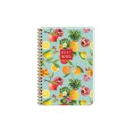 Keskin Color Neat Notes Fruit Garden 17x24 cm 100 Yaprak Kareli Spiralli Sert Karton Kapak Ivory Tropical Not Defteri