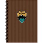 Keskin Color Outdoor Kahverengi Kareli Spiralli Sert Kapak Defter