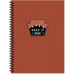 Keskin Color Outdoor Spiralli Bordo Sert Kapak 80 Yaprak 17x24 Kareli Defter