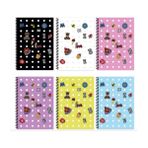 keskin color palstik kapak spiralli fun not defteri a6 80 yaprak kareli 323262-99 (6 lı paket) - Karışık - 1