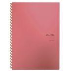 Keskin Color Pastel Note Spiralli Pembe Plastik Kapak 80 Yaprak 16,5x22,5 Çizgili Defter