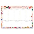 Keskin Color Pembe Çiçek 17x24 Haftalık Planner