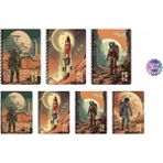 Keskin Color Plastik Kapak Spiralli Galaxy Not Defteri 16,5X22,5Cm 80 Yaprak Çizgili 321241-9 (Karışık Renk 1 Adet)