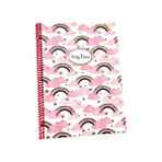 Keskin Color Princess Gökkuşağı Spiralli Karton Kapak 80 Yaprak 16,5X22,5 Çizgili - Renkli Defter