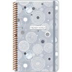 keskin color sert kapak spiralli not defteri beads silver 13x21cm 80 yaprak çizgili 410233-99 - Karışık