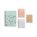 keskin color terazzo not defteri 16,5x22,5 cm 80 yaprak çizgili 320941-99 (6 lı paket) - Karışık