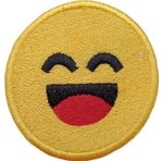 Keskin Nakış Ütü Ile Yapışan Mutlu Emoji Arma Yama Patch 5 Cm