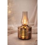 Keskin Sound Nostaljik LED Işıklı Bluetooth Hoparlör – Retro Gaz Lambası Tasarım Ses Bombası (Antik Bakır)