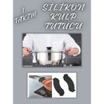 Keskon 1 Takım Silikon Tencere ve Tava Tutacağı – Yanmaz, Yapışmaz ve Isıya Dayanıklı Mutfak Tutamaç Seti - siyah