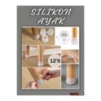 Keskon 12’li Beyaz Silikon Zemin Koruyucu – Mobilya, Sandalye ve Ayak Koruyucu, Çizmez ve Dayanıklı