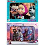 Kesman Kitap Frozen Elsa ve Maşa Ile Koca Ayı 24 Parça Frame Puzzle/yapboz