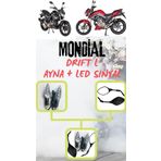 Kesmez Motor Mondiaal Drift L Ayna+Led Sinyal Set Takım