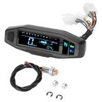 kesurpae LCD Dijital Motosiklet Hız Göstergesi Takometre Ölçer Kurulumu Kolay ve Su Geçirmez ABS Evrensel Dijital Motosiklet
