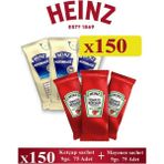 Ketçap Sachet 9 gr x 75 Ad + Mayonez Sachet 9 gr x 75 Ad - Heinz