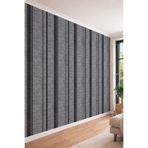 Keten Dokulu Dikey Çizgili Modern Klasik Tek Parça Tekstil Duvar Kağıdı, 500 x 260