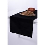 Keten Runner Leke Tutmaz Kumaş Siyah 40x140
