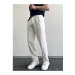 ketench Erkek Pileli Baggy Beli Lastikli Kumaş Pantolon-Beyaz() E1010