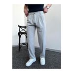 ketench Erkek Pileli Baggy Beli Lastikli Kumaş Pantolon-Gri() E1010