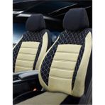 Kethline Renault Captur Uyumlu Bej Oto Koltuk Kılıfı (Tam Takım Ön Arka Araç Koltuk Kılıfı)
