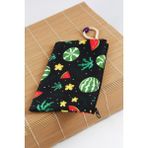 Ketnez Bybag 4'lü Set Meyve Karpuz Desenli Sırt Çantası Kalemlik Makyaj Çantası Büyük Boy Makyaj Çantası - Renkli - Kalem Kutusu - 19cm X 8cm X 4cm