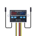 KETOTEK Çift Sıcaklık Kontrol Cihazı 220V Isıtma Soğutma 2 NTC Su Geçirmez Problu, Dondurucu Buzdolabı Akvaryum için Termostat Kontrol Anahtarı