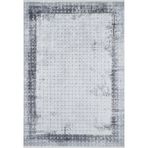 Ketta Gri Çerçeveli Makinada Yıkanabilir Kaymaz Taban Dijital Makine Baskı Salon Halı-I-Haln-HLN1872-80x400